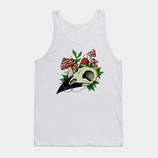 Bird Skull Tank Top by joanie1508